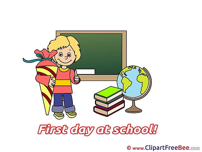 Globe Blackboard Boy free Illustration First Day at School