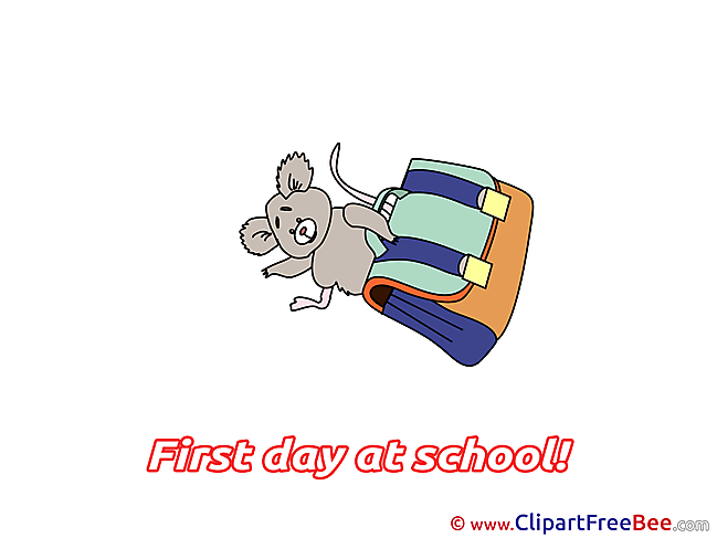 Schoolbag Mouse free Illustration First Day at School