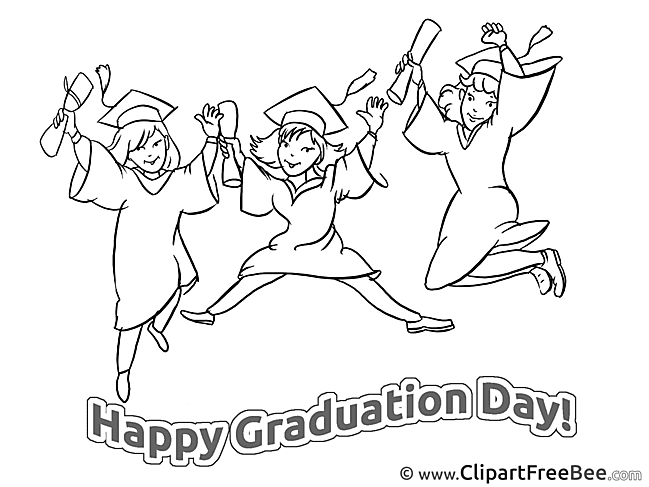 Coloring Girls download Graduation Illustrations