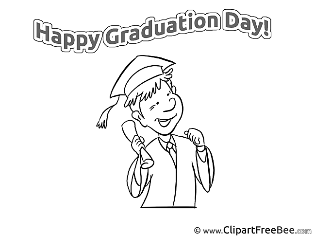 Coloring Man Graduation free Images download