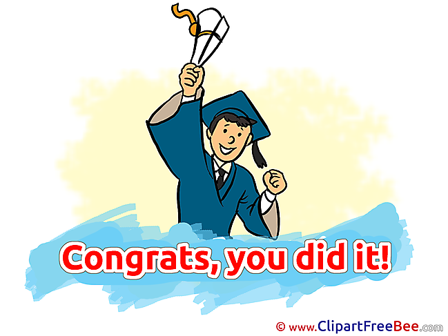 Happy Man printable Illustrations Graduation