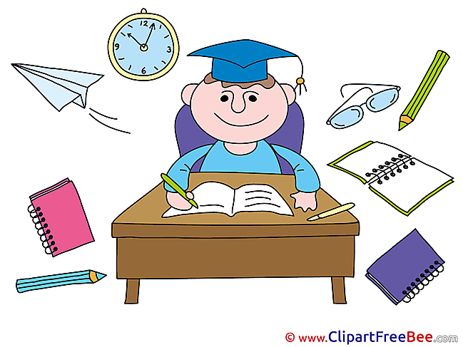 Table Student Clipart Graduation Illustrations