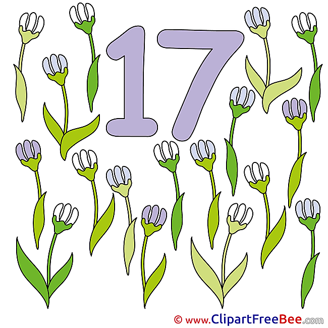 17 Flowers download Clipart Numbers Cliparts