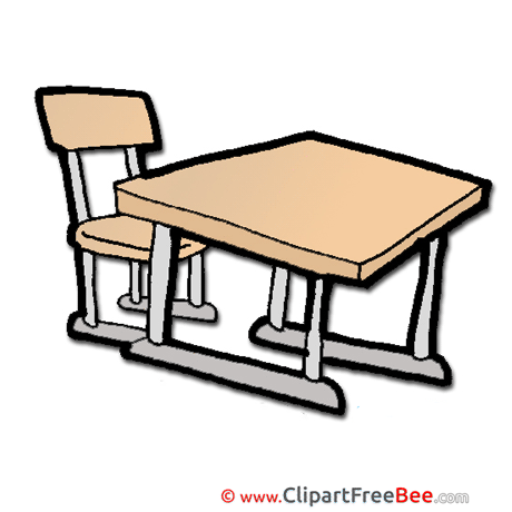 Desk School download Illustration