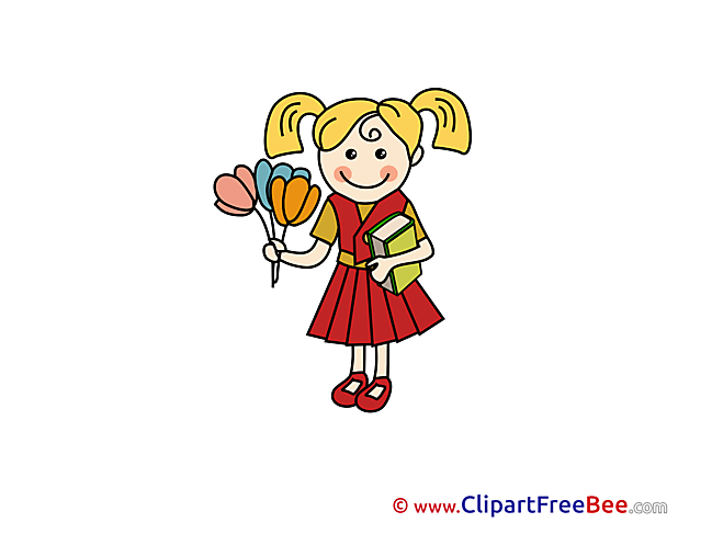 Flowers Girl printable School Images