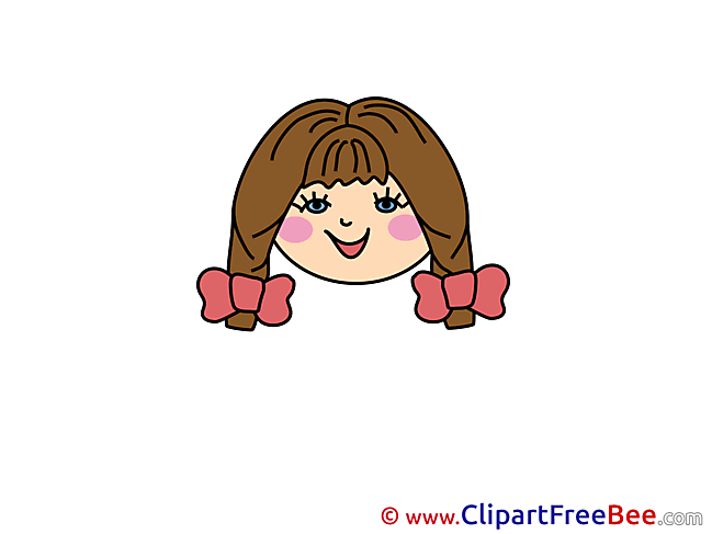 Girl smiles Clipart Emotions Illustrations