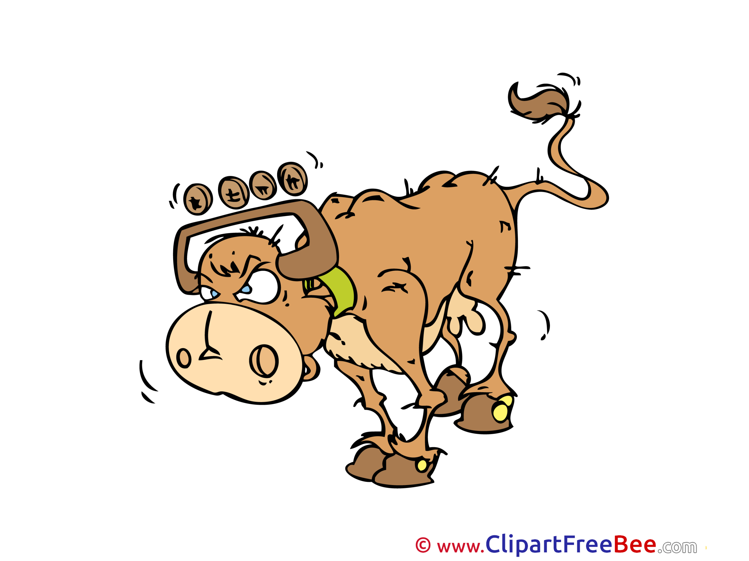 Angry Cow printable Illustrations for free