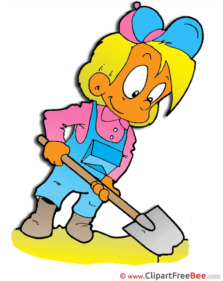 Boy with Shovel Clipart free Image download