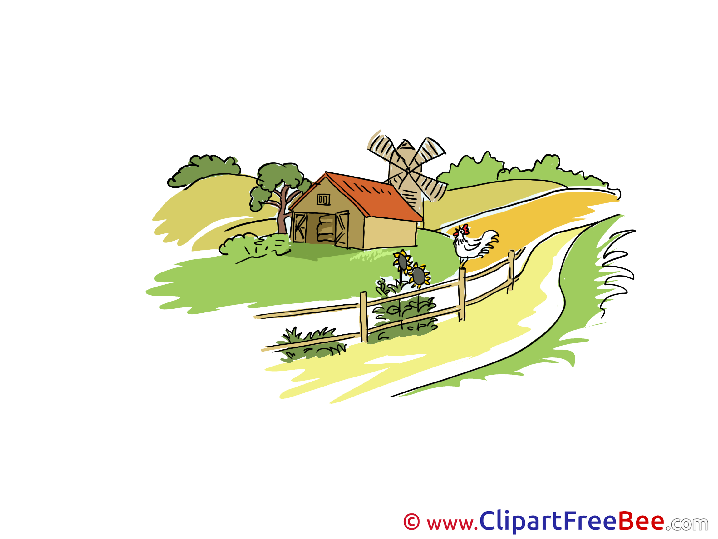 Farm Summer Cliparts printable for free