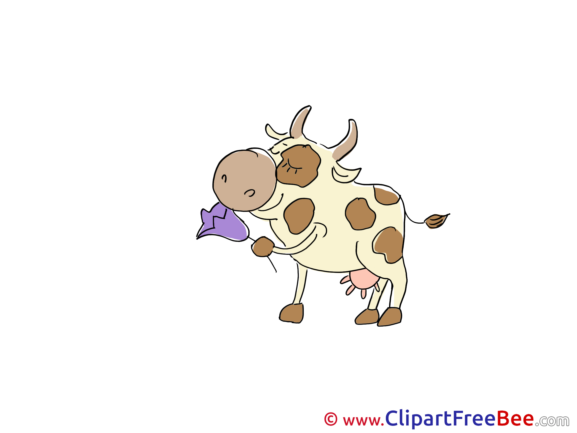 Flower Cow free Cliparts for download