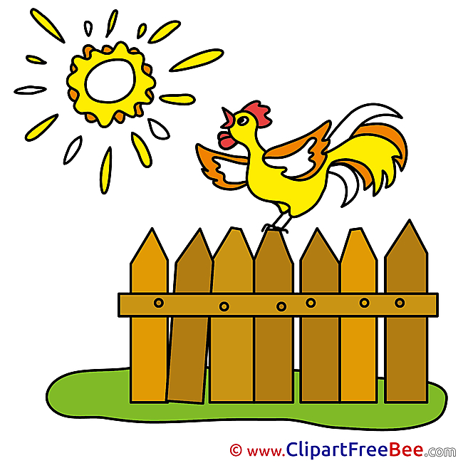 Sun Fence Cock Clip Art download for free