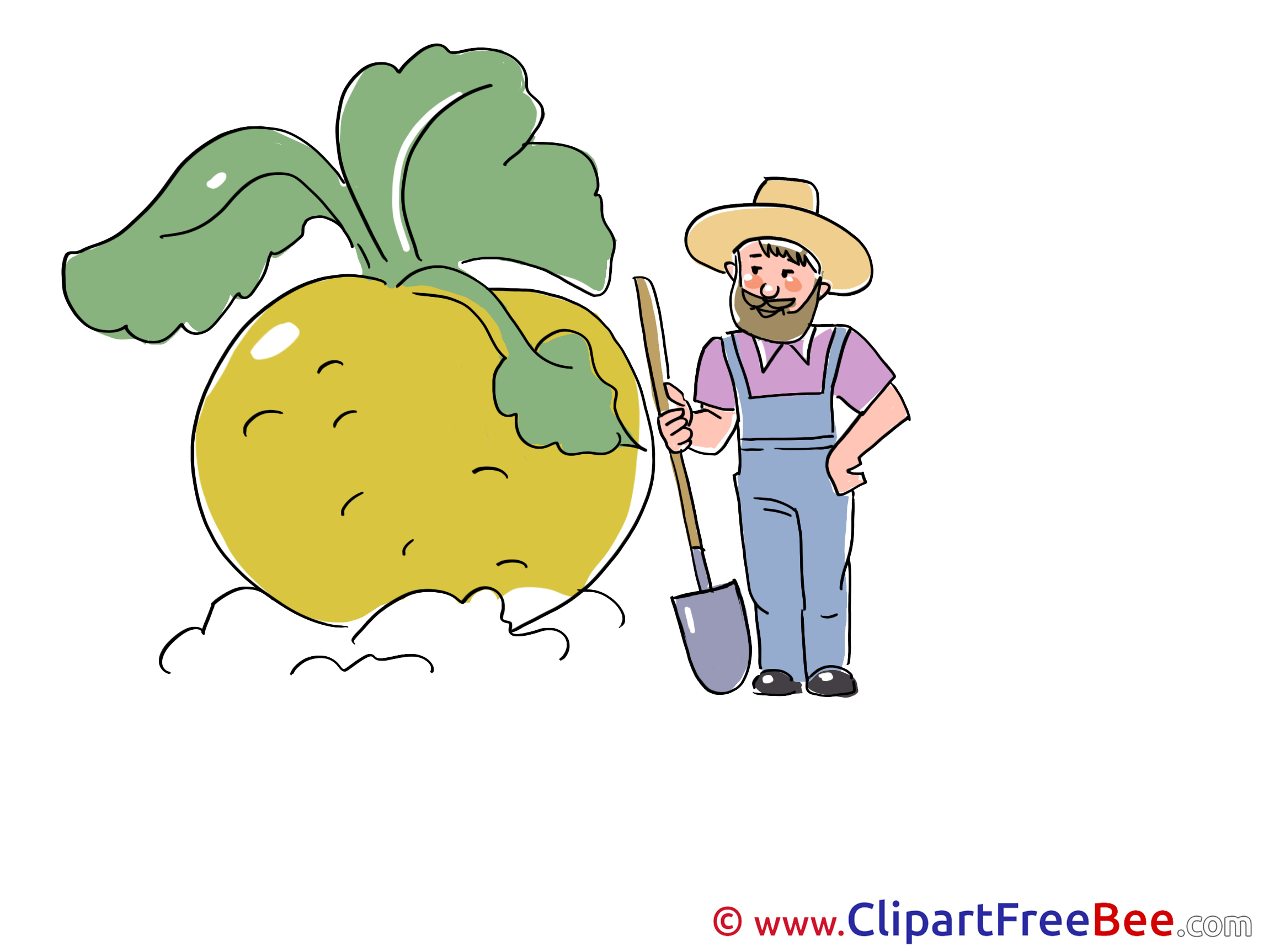 Turnip Gardener Clip Art download for free