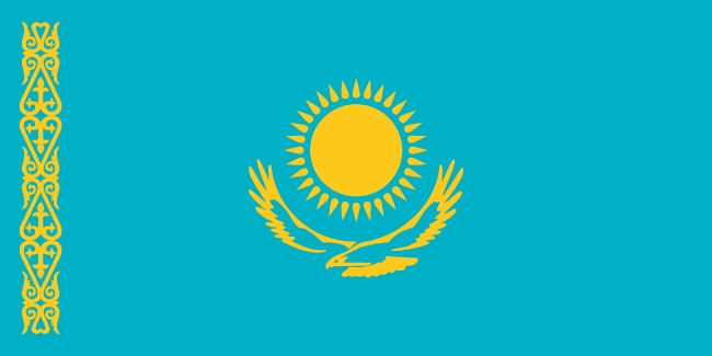 Kazakhstan flag gratis image - Flags of the World gratis