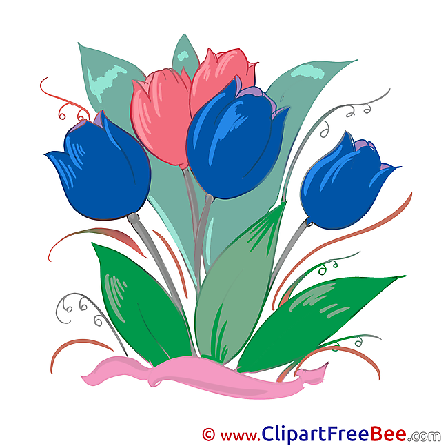 Tulips Flowers Clip Art for free