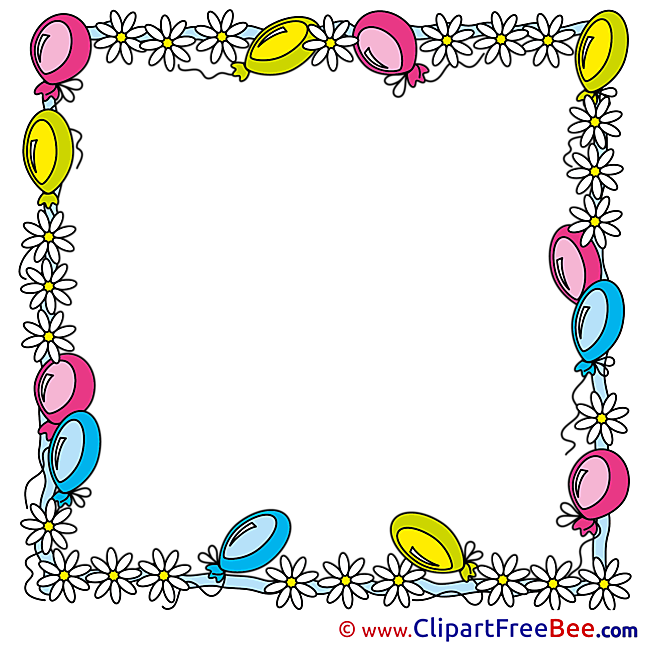 Balloons Clipart Frames Illustrations