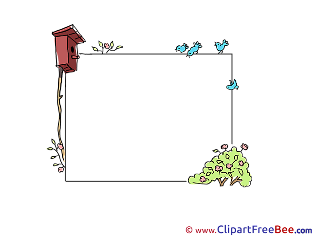 Birdhouse Frames Clip Art for free