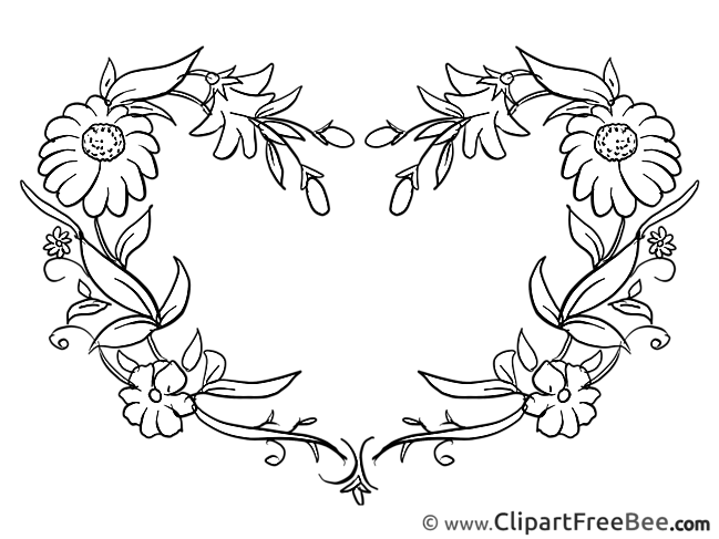 Coloring Flowers free Illustration Frames