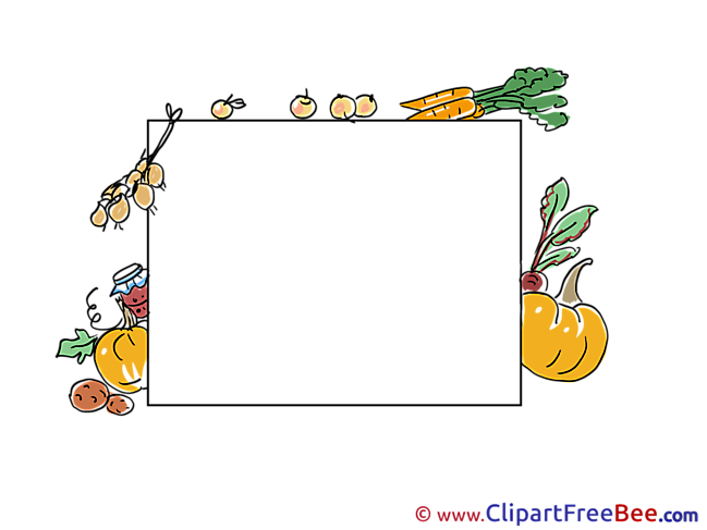 Vegetables printable Illustrations Frames