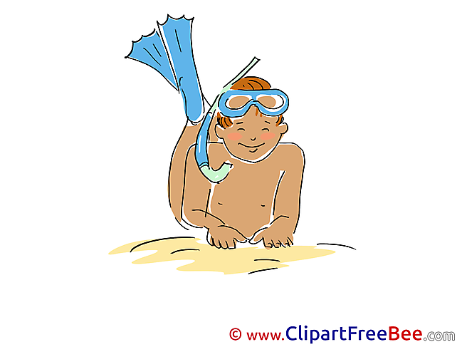 Boy Diver Clip Art download Vacation