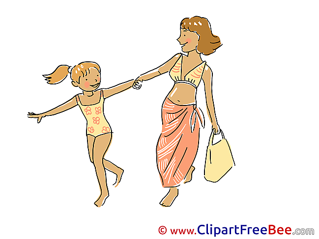 Shopping Pics Vacation Illustration