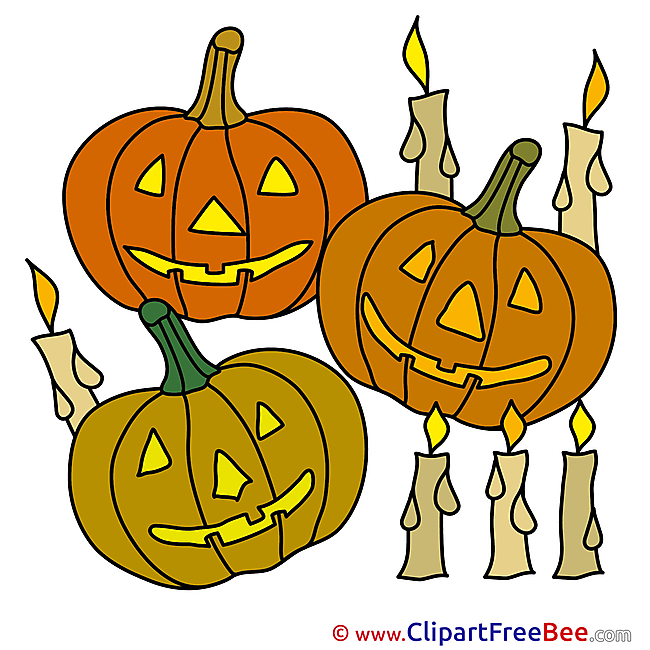 Candles Pumpkins printable Halloween Images