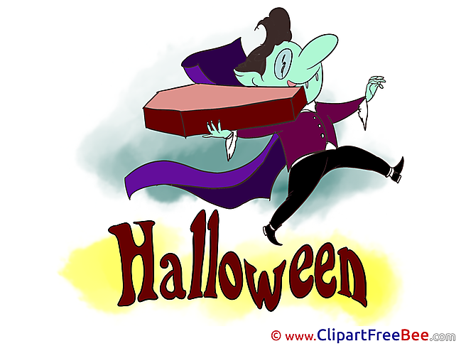 Dracula Coffin Clipart Halloween Illustrations