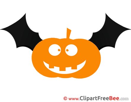 Wings Pumpkin printable Illustrations Halloween