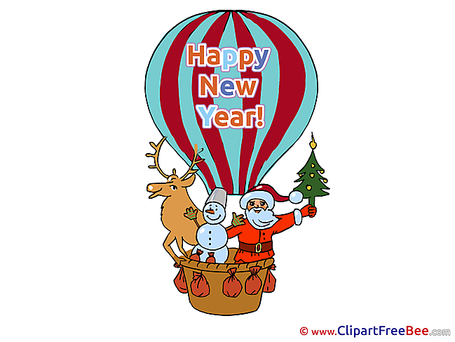 Air Balloon printable New Year Images