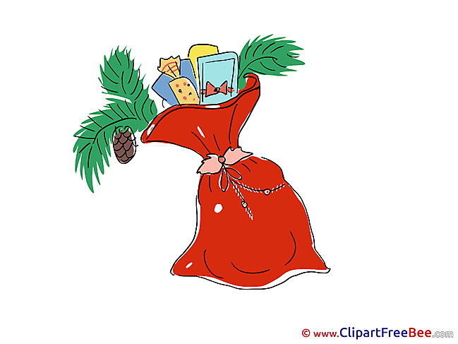 Bag Presents Clipart New Year Illustrations