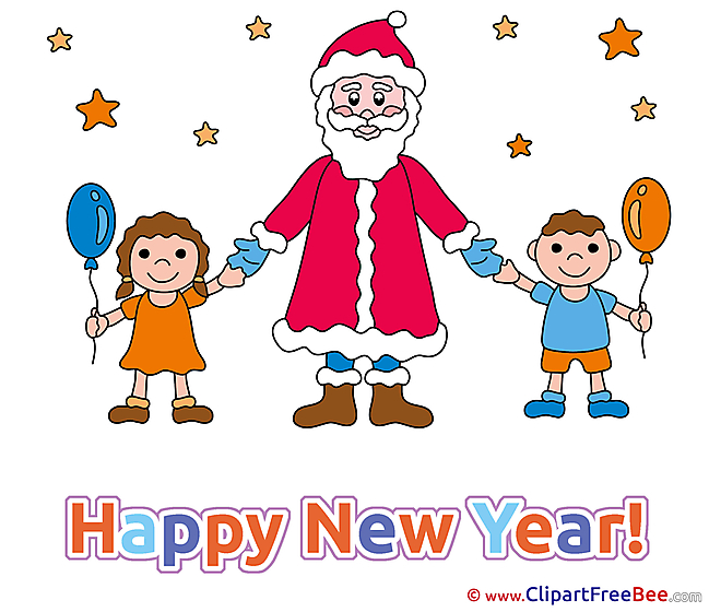 Children Santa Claus free Cliparts New Year