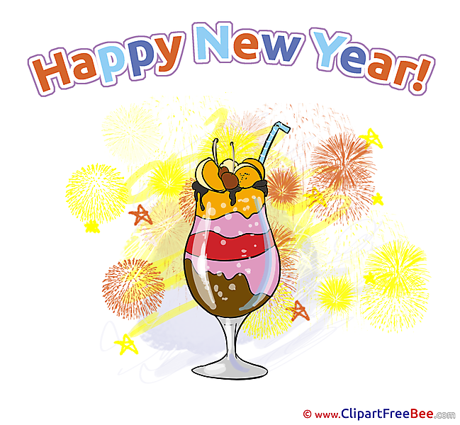 Cocktail printable New Year Images