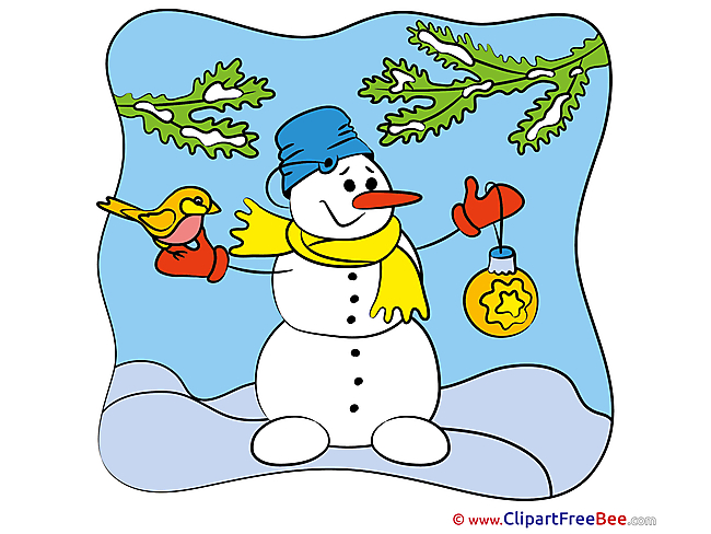 Happy Snowman free Cliparts New Year