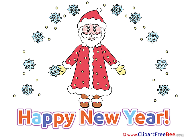 Holiday Santa Claus Clipart New Year Illustrations