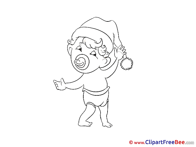 Kid New Year Clip Art for free
