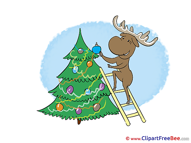 Ladder Deer New Year free Images download