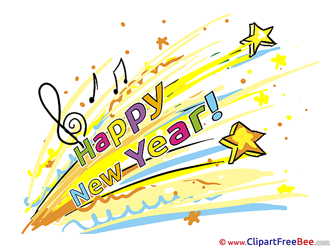 Music Clipart New Year Illustrations