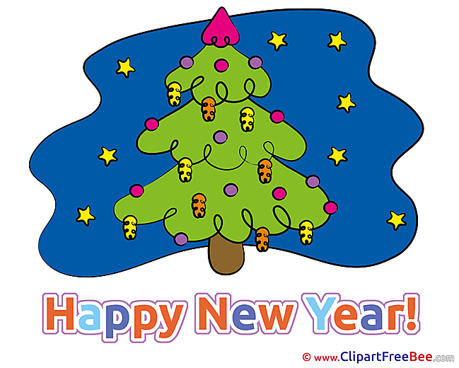 Night Tree Pics New Year free Cliparts