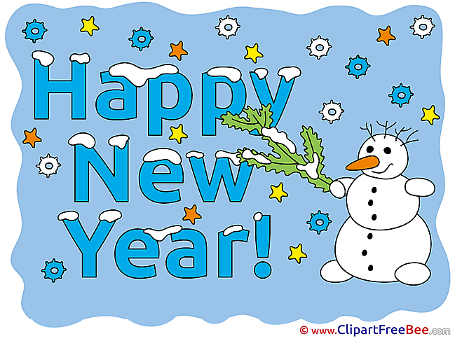 Printable Snowman New Year Images