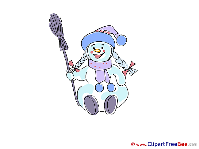 Snowwoman New Year Illustrations for free