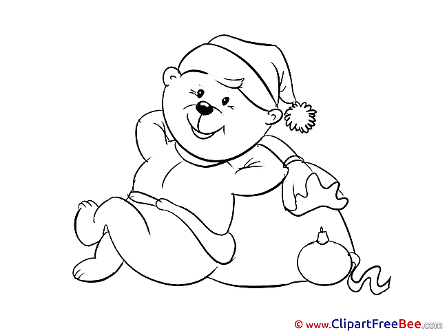 Teddy Bear download New Year Illustrations