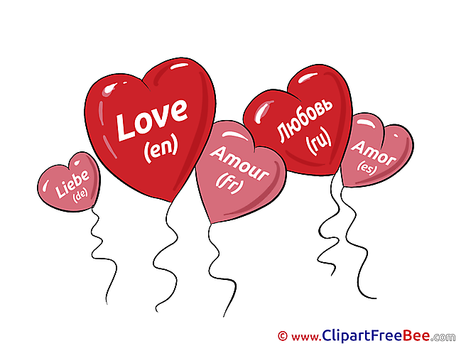 Balloons Love Clipart Hearts Illustrations