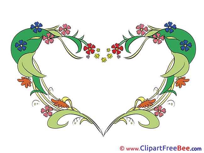 Spring Flowers free Cliparts Hearts