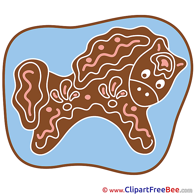 Gingerbread Clip Art download Horse