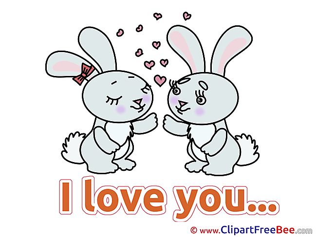 Bunnies Pics I Love You free Image