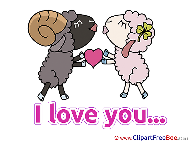 Sheeps Heart I Love You download Illustration