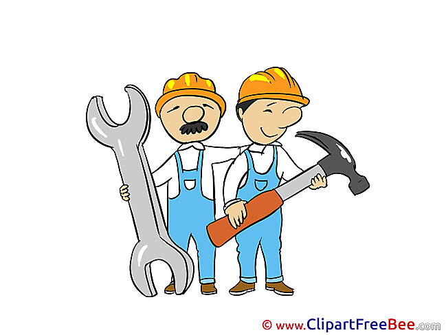 Hammer Wrench Workers Clip Art download for free