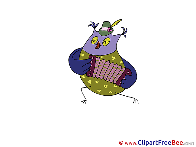 Accordion Owl Clip Art download Kindergarten