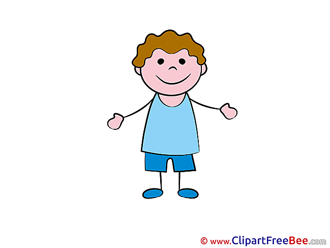 Little Boy Pics Kindergarten Illustration