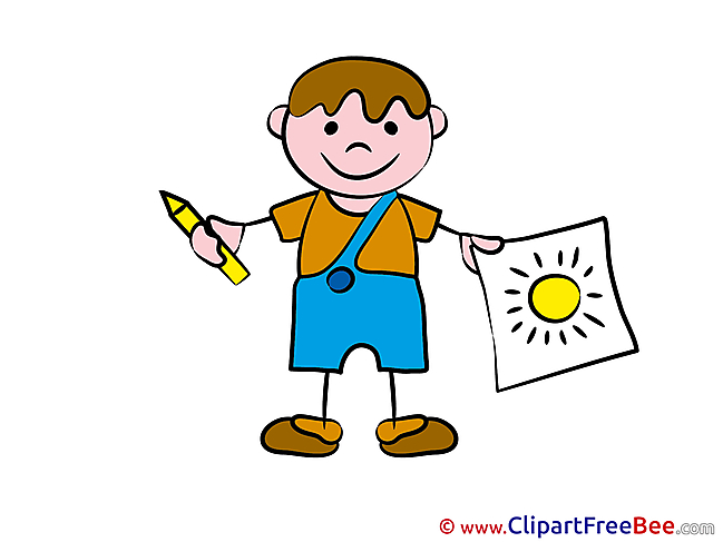 Painter Kid Pics Kindergarten free Cliparts