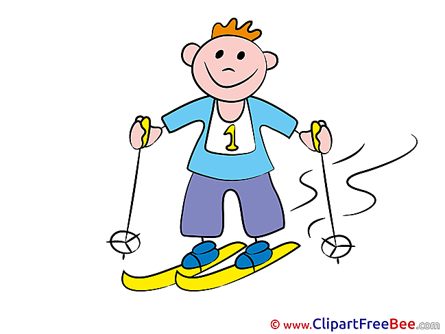 Ski Boy printable Kindergarten Images